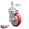 Service Caster 5 Inch Red Polyurethane Wheel Swivel 10mm Threaded Stem Caster with Brake SCC-TS20S514-PPUB-RED-TLB-M1015 - alternate 2